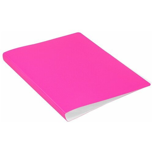 Папка с 20 прозр. вклад. Бюрократ Double Neon DNE07V20PINK A4 пластик 0.7мм розовый