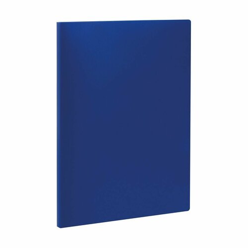 Папка с 20 вкладышами СТАММ А4, 14мм, 500мкм, пластик, синяя (8 шт)