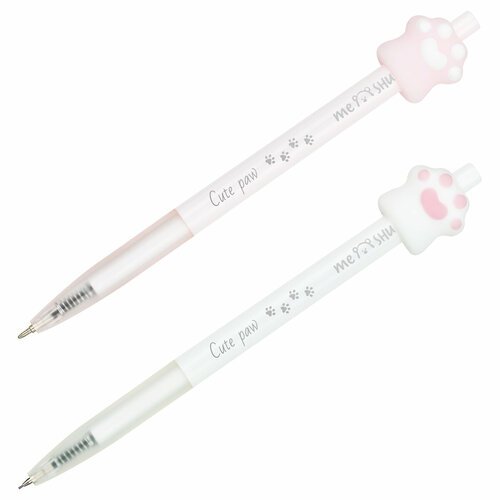 Набор MESHU автоматическая ручка + автоматический карандаш 'Nice paw', с топпером, блистер
