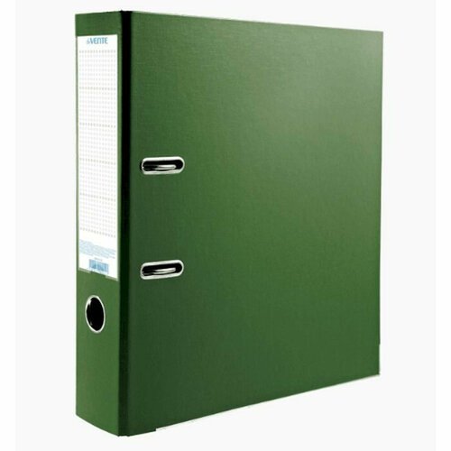Папка-регистратор 80мм (+/-5) ПВХ с 2 сторонней обтяжкой, металлический уголок, зеленая, разобранная. Количество в наборе 2 шт.