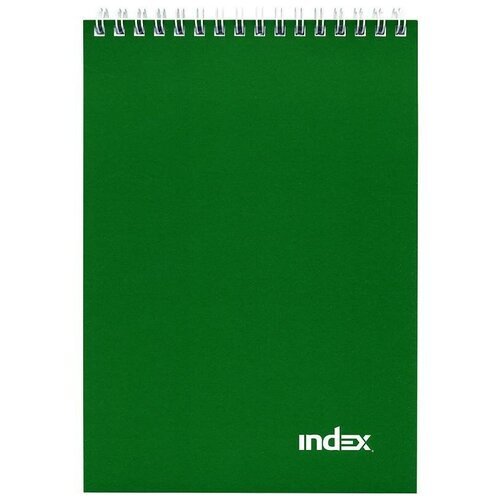 Index (канцтовары) Блокнот на гребне 'Office classic', А5, 60 листов, клетка, цвет обложки зеленый