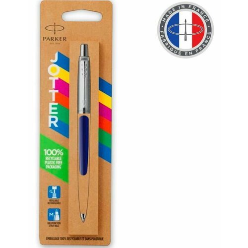 Шариковая ручка PARKER Jotter Color Navy Blue CT M чернила синие блистер