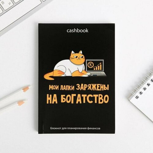 Умный блокнот CashBook А6, 68 листов «Кот трудоголик» (комплект из 12 шт)