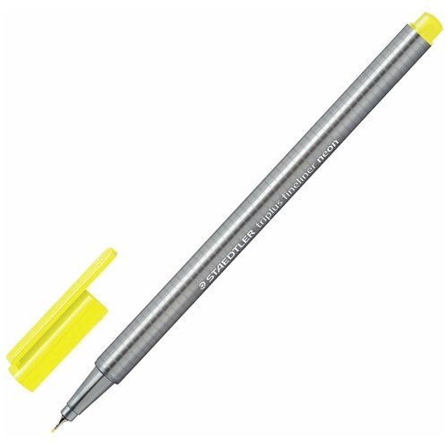 Ручка капиллярная (линер) STAEDTLER 'Triplus Fineliner', неоновая желтая, трехгранная, линия письма 0,3 мм, 334-101