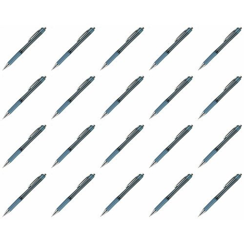 Linc Ручка шариковая автоматическая Elantra, синий, 0,7 мм, круглый корпус, грип, 15 шт
