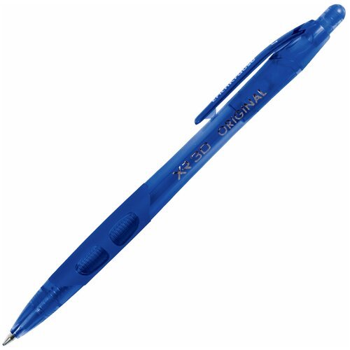 ERICH KRAUSE Ручка шариковая автоматическая erich krause xr-30 , синяя, корпус синий, узел 0,7 мм, линия письма 0,35 мм, 17721, 24 шт.