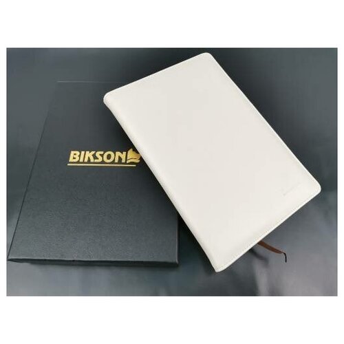 Ежедневник ТМ 'BIKSON' А5 208стр, тв. белая обл. софт-тач, подарочная коробка, крем. бумага, ляссе