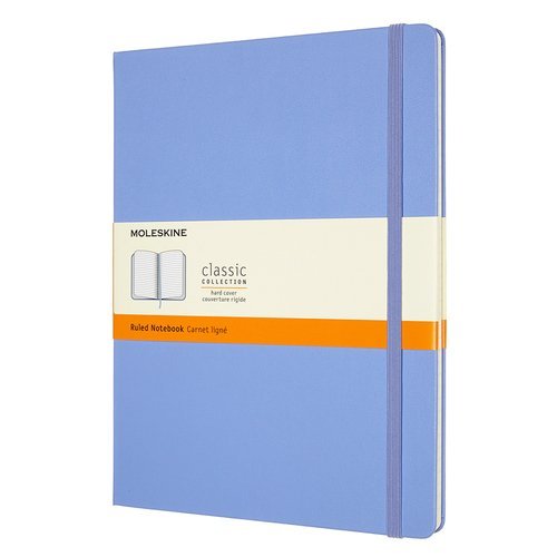 Блокнот Moleskine Classic XLarge, 190 х 250 мм, 192 страниц, линейка, твердая обложка, голубая гортензия