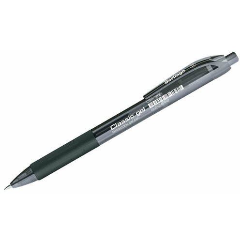 Ручка гелевая автоматическая Berlingo 'Classic Gel' черная, 0,5мм, грип