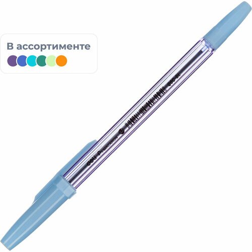 Ручка шариковая неавтоматическая Deli P1-Macaron шар0,7мм, лин0,5мм, масл, асс, 15 штук