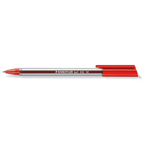 Ручка шариковая Staedtler, трехгранная, одноразовая, толщина линии F Красный
