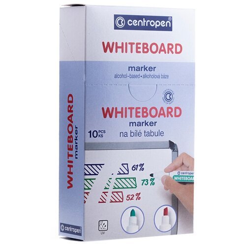 Centropen Набор маркеров для белых досок Whiteboard (8559) зеленый, 10 шт, зелeный, 10 шт.