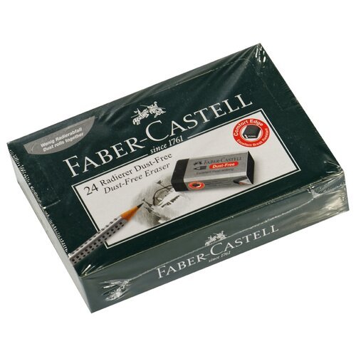 Faber-Castell Набор ластиков Dust Free 187171, 24 шт черный 24