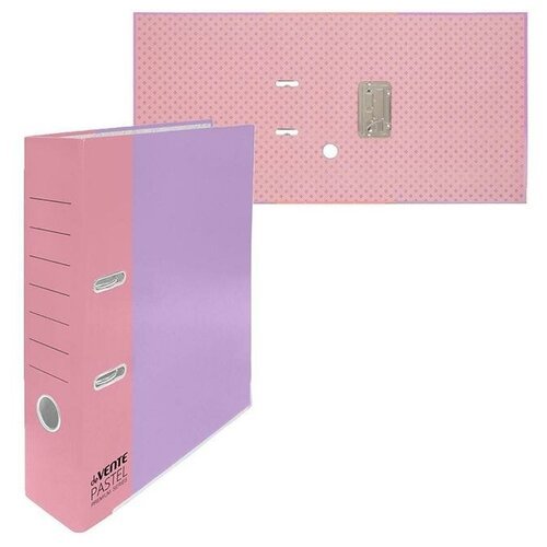 Папка-регистратор А4, 75 мм, deVENTE Pastel, разборный, металлическая окантовка, матовая ламинация, цвет пастельный фиолетовый
