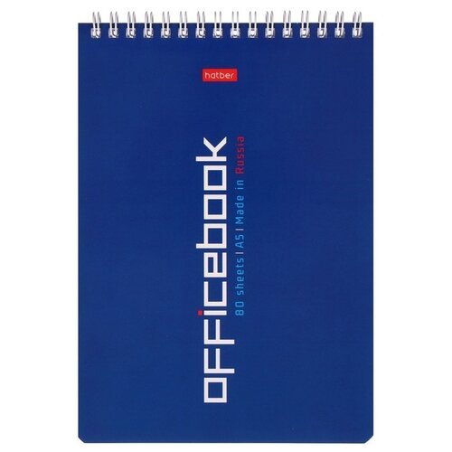 Блокнот Hatber Office Book 076920 А5, 80 листов, синий