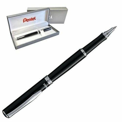 Ручка-роллер Pentel Гелевый синий стержень 0,7 мм, в подарочном футляре, диаметр 0,4 мм