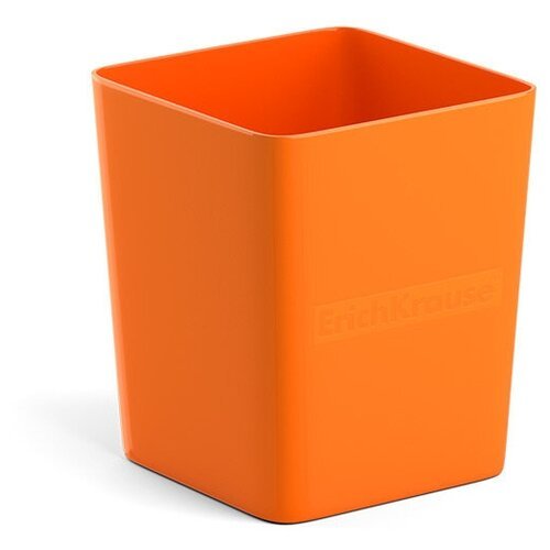 Подставка настольная 'Стакан квадратный' неон оранжевый ERICH KRAUSE 51502 377048