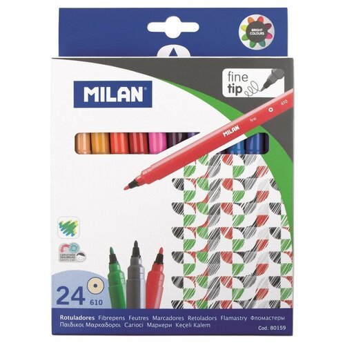 Фломастеры 24 цвета Milan, 80159