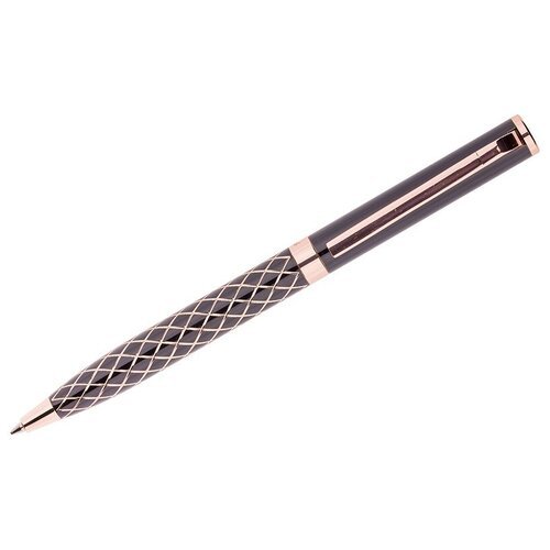 Ручка шариковая Delucci 'Volta' синяя, 1.0мм, цвет корпуса - черный, поворот, подарочная упаковка