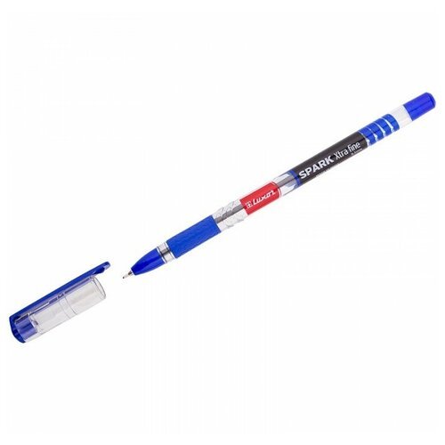 Ручка шариковая Luxor 1597 Spark пишущ. узел 0,7 мм, грип, синяя
