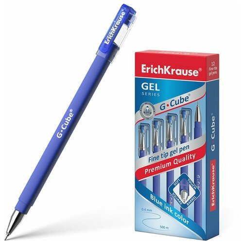 Ручка гелевая Erich Krause G-Cube, цвет чернил синий (46162)