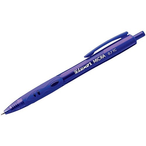 1782 Ручка шариковая автоматическая Luxor 'Micra' синяя, 0,7мм, грип
