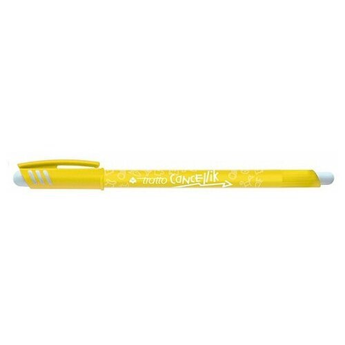 Ручка шариковая Tratto Cancellik, с ластиком Желтый