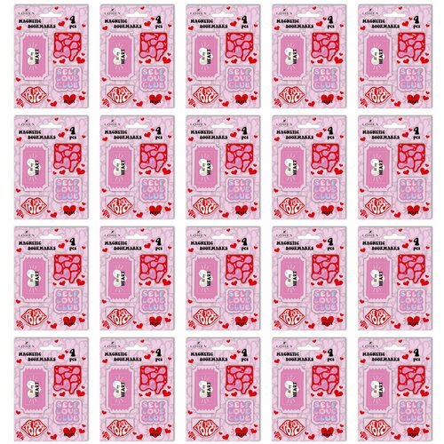 LOREX Закладки для книг магнитные Book lover pinky red, магнитные, 20 уп