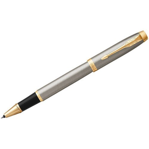 Ручка-роллер Parker 'IM Brushed Metal GT' черная, 0,8мм, подарочная упаковка, 246628
