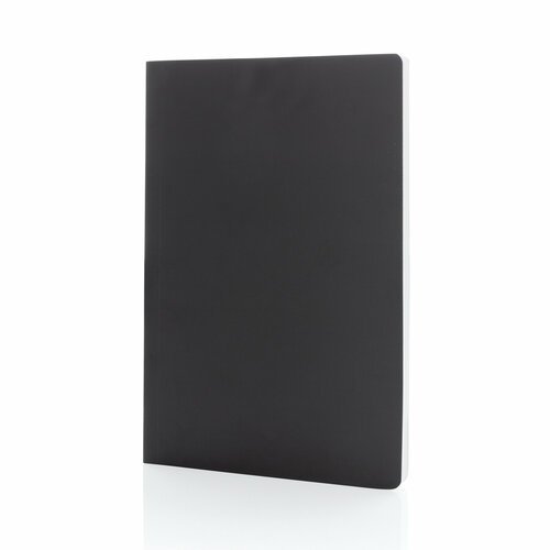 Блокнот XD Collection Impact в мягкой обложке с каменной бумагой, А5, черный