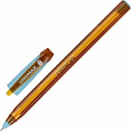 Ручка шариковая неавтомат. Unomax/Unimax TrioDC, масл, син, оранж. корп, 6 штук