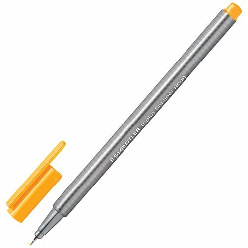STAEDTLER Ручка капиллярная staedtler triplus fineliner , неоновая оранжевая, трехгранная, линия письма 0,3 мм, 334-401, 10 шт.