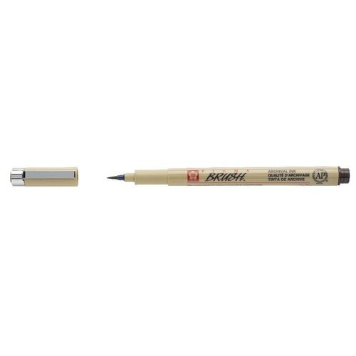 Ручка-линер капиллярная Pigma Brush, кисть, цвет чернил: сепия