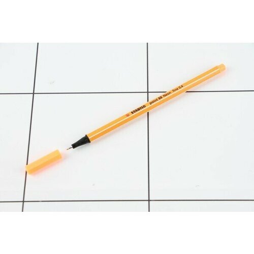 Ручка кап. 0.4мм 'Point 88' неон оранжевая Stabilo