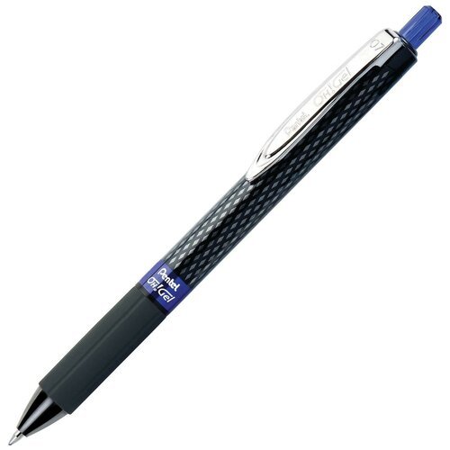Ручка гелевая автоматическая с грипом PENTEL (Япония) 'Oh!Gel', синяя, узел 0,7 мм, линия письма 0,35 мм, K497-CN