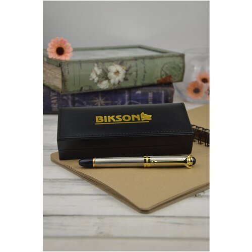 Ручка подарочная Bikson 'Major' синяя / металлический корпус / в футляре