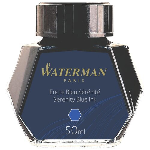 Чернила для перьевой ручки Waterman S01107, 50 мл (1 шт.) синий