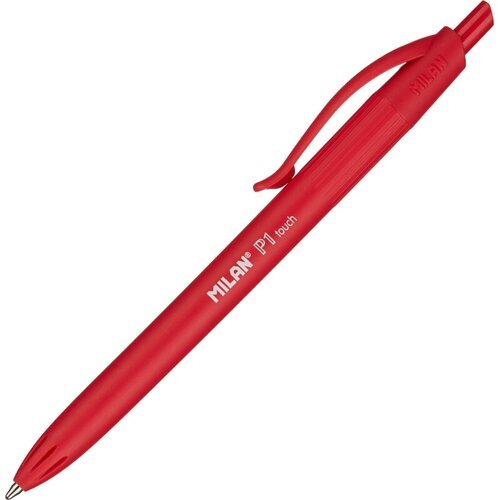 Ручка шариковая автоматическая MILAN P1 Touch,1,0мм, масл, красный, 176512925, 25 шт.
