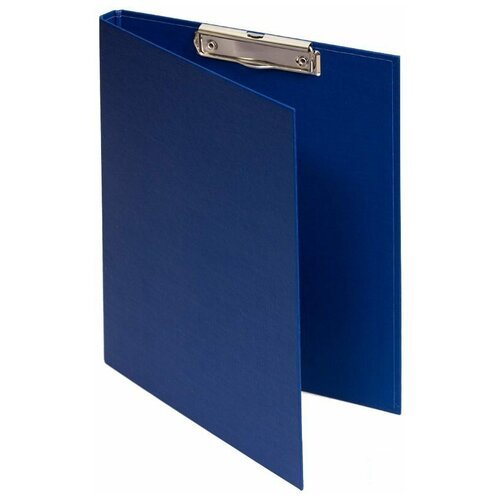 Папка-планшет с крышкой OfficeSpace (А4, до 70 листов, картон/бумвинил, с зажимом) синий (276562), 24шт.
