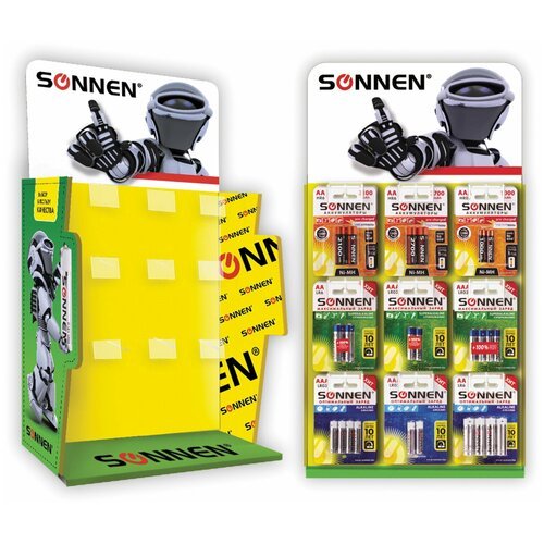 Дисплей для размещения товара настольный SONNEN, 65x35x21 см, 9 крючков, металл, 504996
