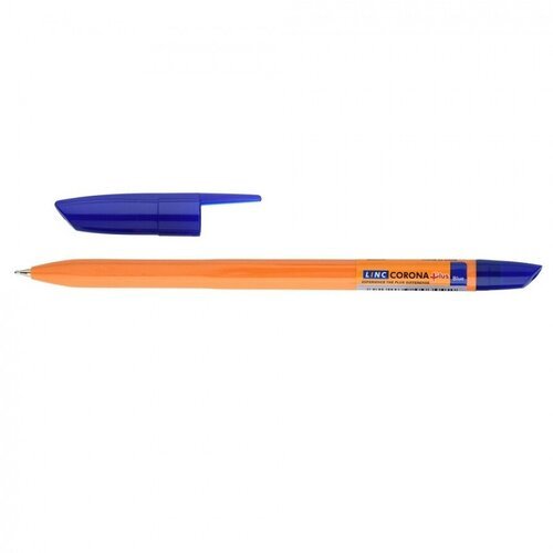 Ручка шариковая Linc Corona Plus (0.35мм, синий цвет чернил, оранжевый корпус) 1шт. (3002N/Y/blue)