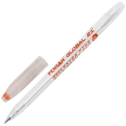 Pensan ручка шариковая Global-21, 0.5 мм, 2221/12, красный цвет чернил, 1 шт.