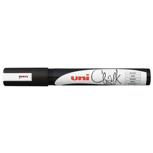 Uni Mitsubishi Pencil Маркер меловой Chalk (PWE-5M), черный, 1 шт.