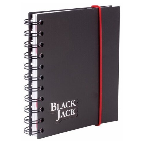 Блокнот BRAUBERG Black Jack А6, 150 листов 125388, 2 шт., черный