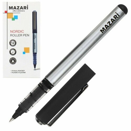 Ручка-роллер Mazari NORDIC, черная, 0.5 мм, картонная упаковка (комплект из 36 шт)