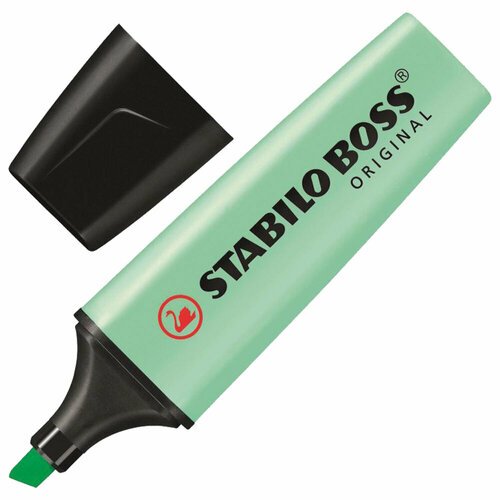 Текстовыделитель STABILO 'Boss Pastel', мятный, линия 2-5 мм, 70/116 упаковка 10 шт.