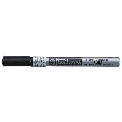 SAKURA Маркер Pen-Touch, 0.7 мм, серебряный, 1 шт.