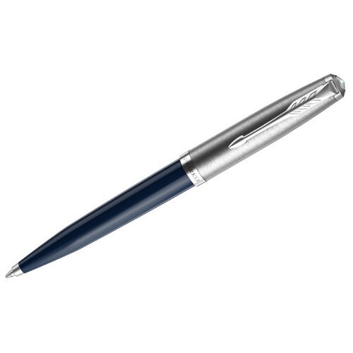 Ручка шариковая Parker '51 Midnight Blue CT' черная, 1,0мм, поворот, подарочная упаковка