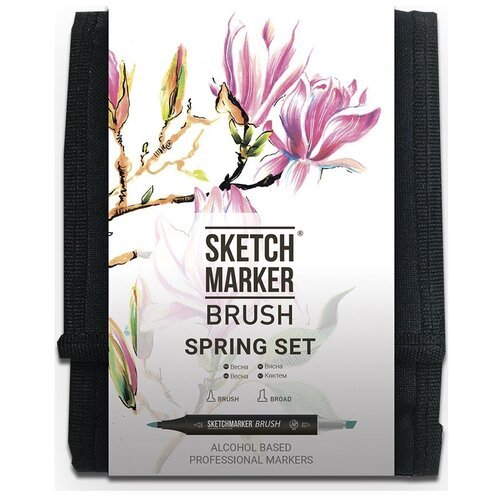 SketchMarker Набор маркеров Brush Spring Set, разноцветные, 12 шт.