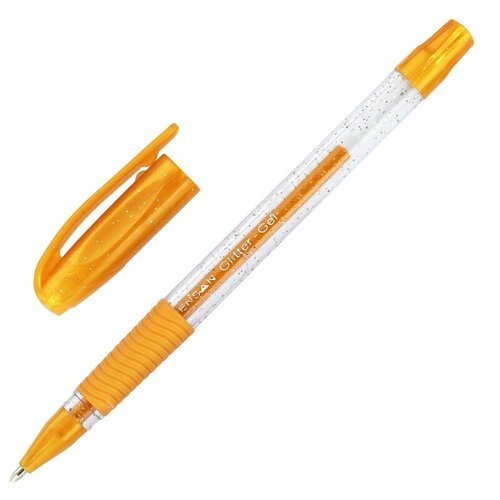 Гелевая ручка Pensan 'Glitter', неавтоматическая, шарик 1 мм, золотистая (2280/12)